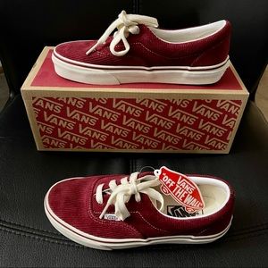 Burgandy Cordoroy Vans Sneakers